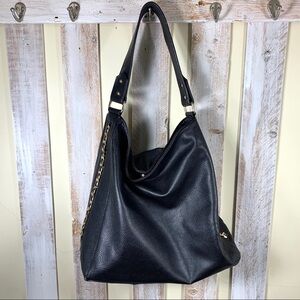 Kensie Black Vegan Leather Purse Gold Chain